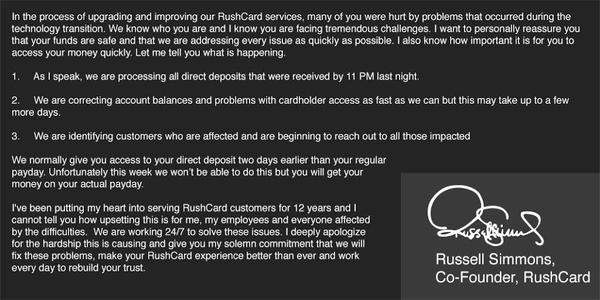 RushCard Holders Can't Access Their Money